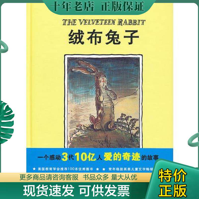 正版现货9787530462799 绒布兔子(一个感动3代10亿人爱的奇迹的故事;纽伯瑞儿童文学奖得主马格丽·威廉斯传 (美)玛格丽.威廉斯