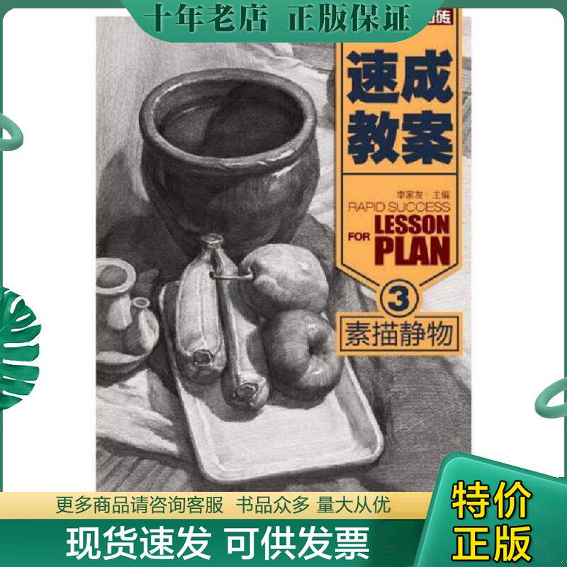 正版现货9787229074883 速成教案3:素描静物 李家友 主编 重庆出版社