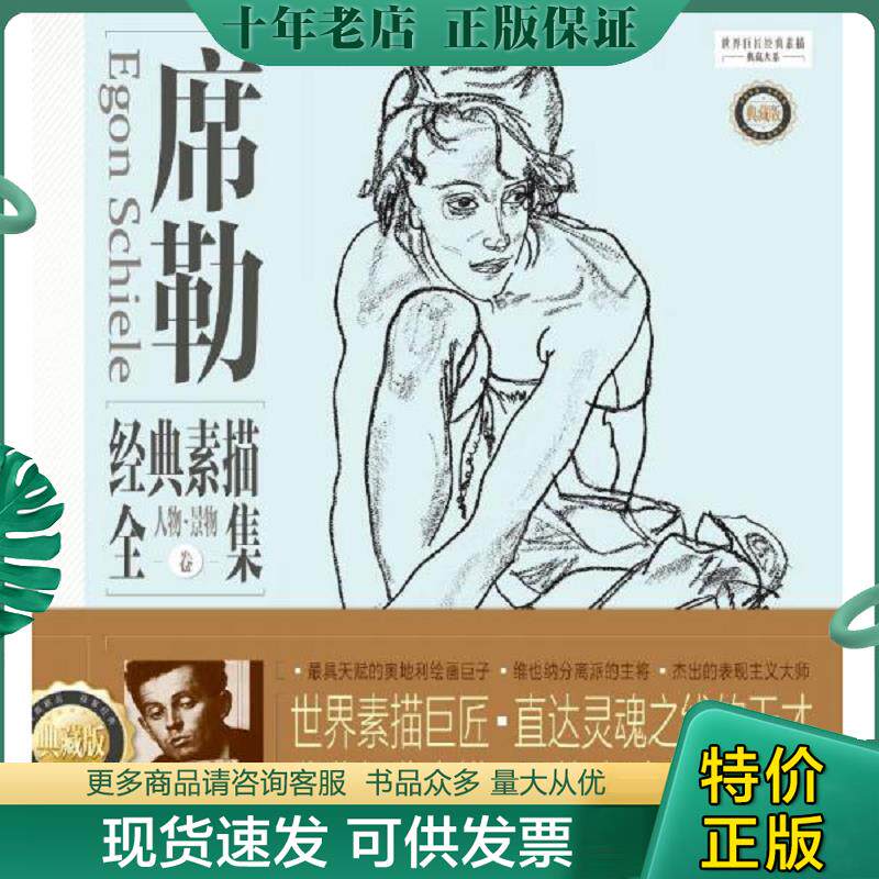 正版现货9787515328058 席勒经典素描全集：人物·景物卷 孙力 中国青年出版社