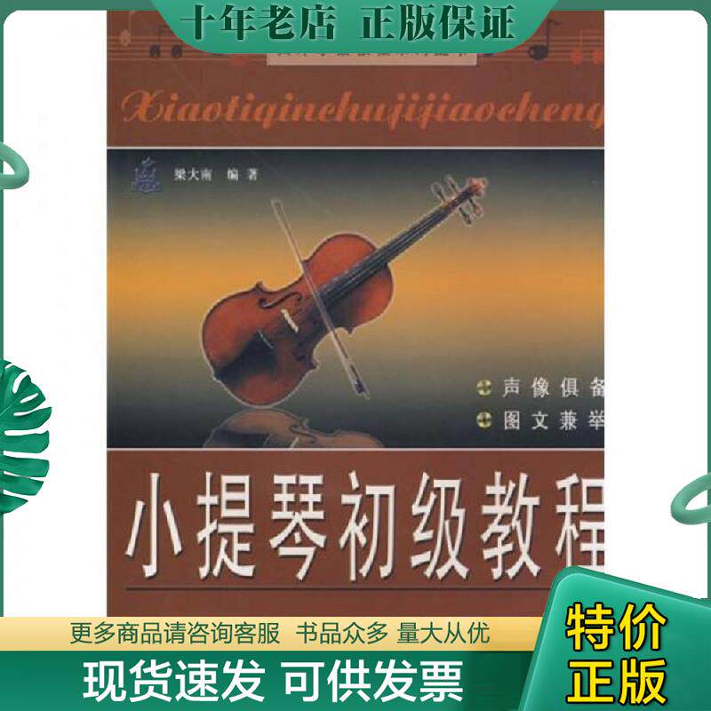 正版现货9787805935140 西洋乐器教程系列丛书：小提琴初级教程 梁大南编著 北京日报出版社（原同心出版社）