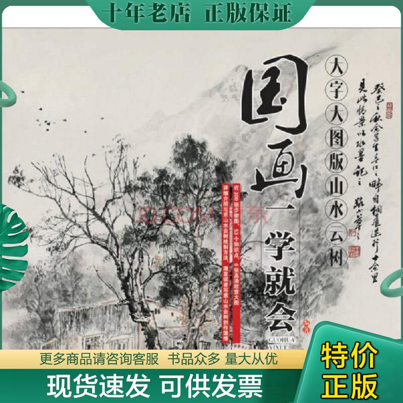 正版现货9787115412652 国画一学就会（大字大图版）：山水云树 王路山 人民邮电出版社