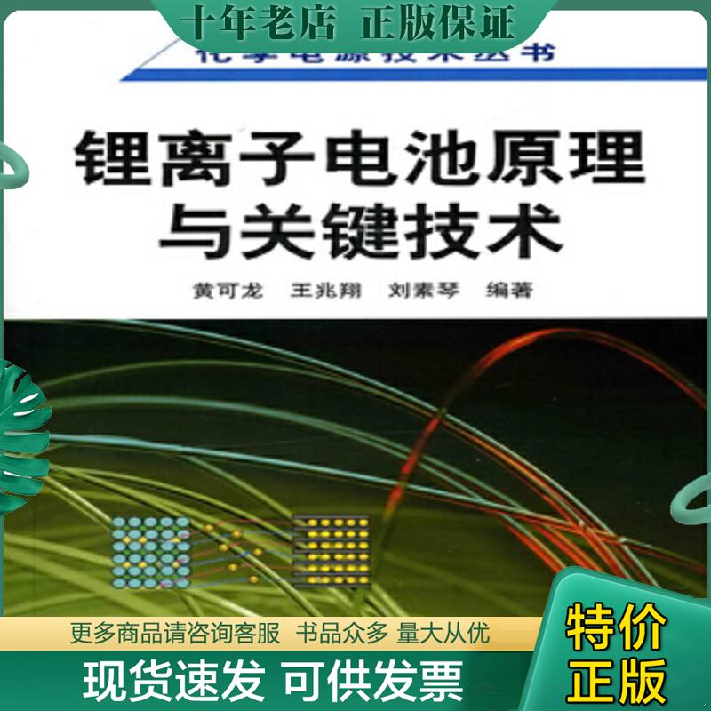 正版现货9787122016720 化学电源技术丛书--锂离子电池原理与关键技术 黄可龙,王兆翔,刘素琴编著 化学工业出版社