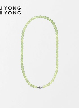 无用之用天然葡萄石圆珠项链