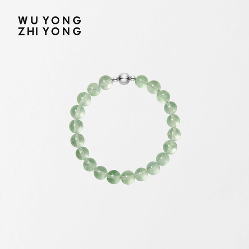 无用之用天然绿萤石圆珠手链