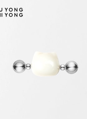 无用之用天然白玉小猫