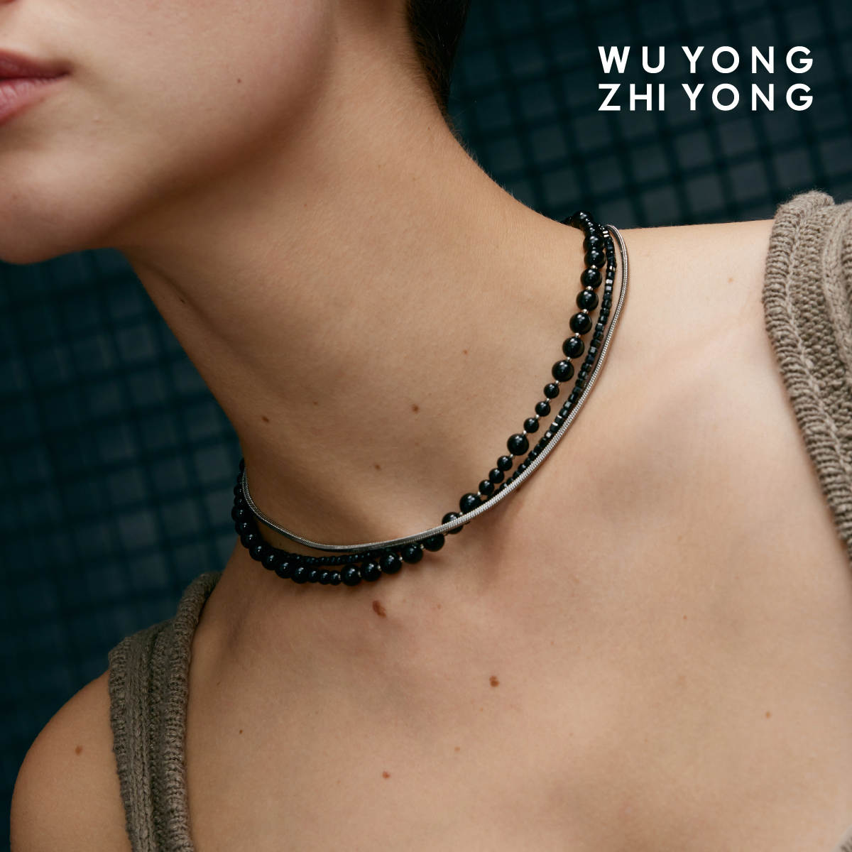 无用之用黑玛瑙百搭叠戴choker