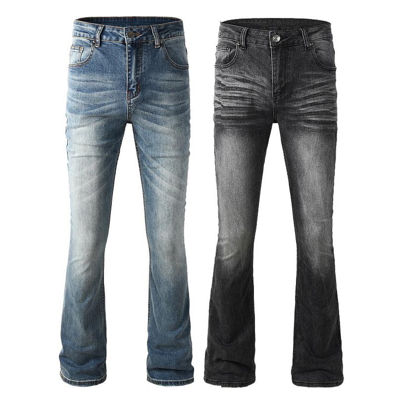 厂家直销无标dc风格男女款微喇牛仔裤潮牌休闲百搭时尚弹力微喇裤