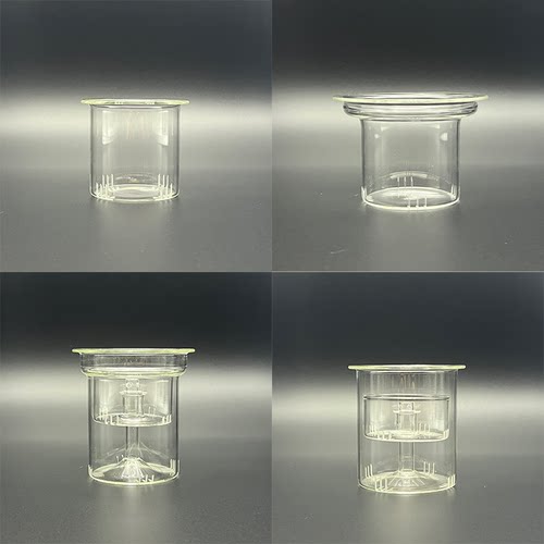 玻璃茶漏蒸煮一体内胆杯盖胆滤