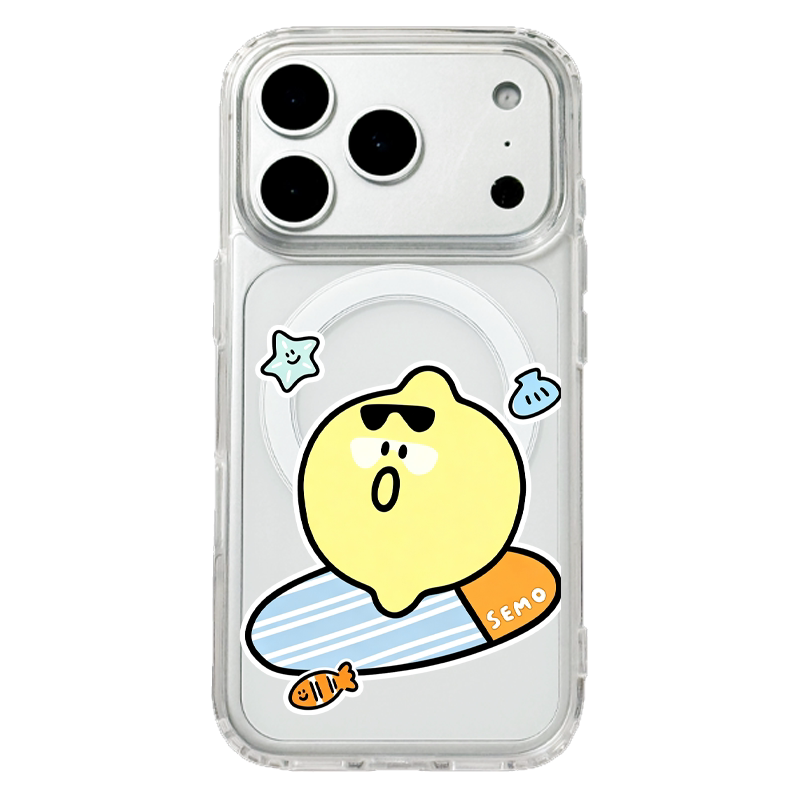 适用于苹果18promaxSecond Morning柠檬手机壳17EMagsafe弱磁吸15Pro亚克力14Pro苹果柠檬冲浪柠檬
