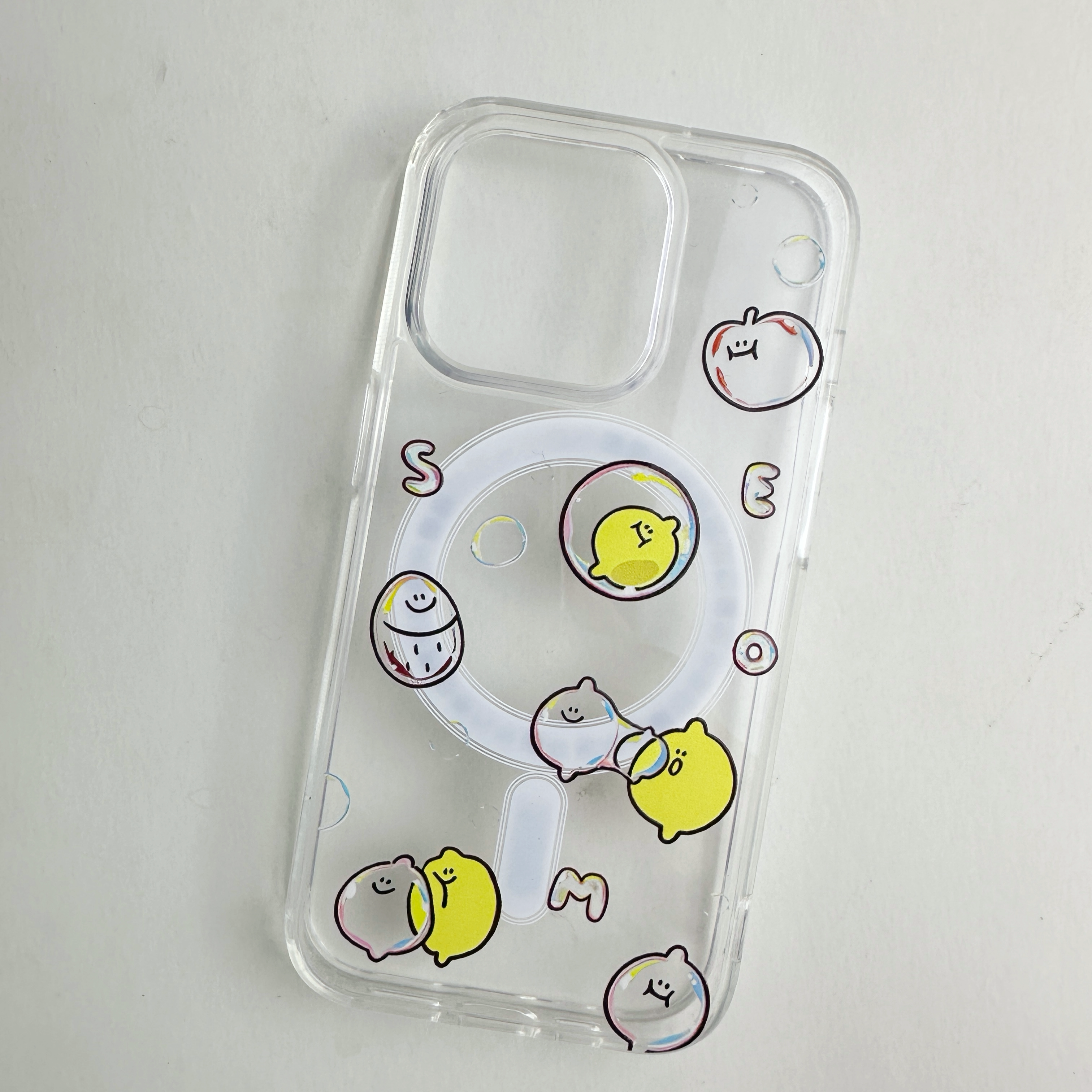 适用于苹果17promaxSecond Morning柠檬手机壳16EMagsafe弱磁吸15Pro亚克力14Pro苹果11泡泡世界