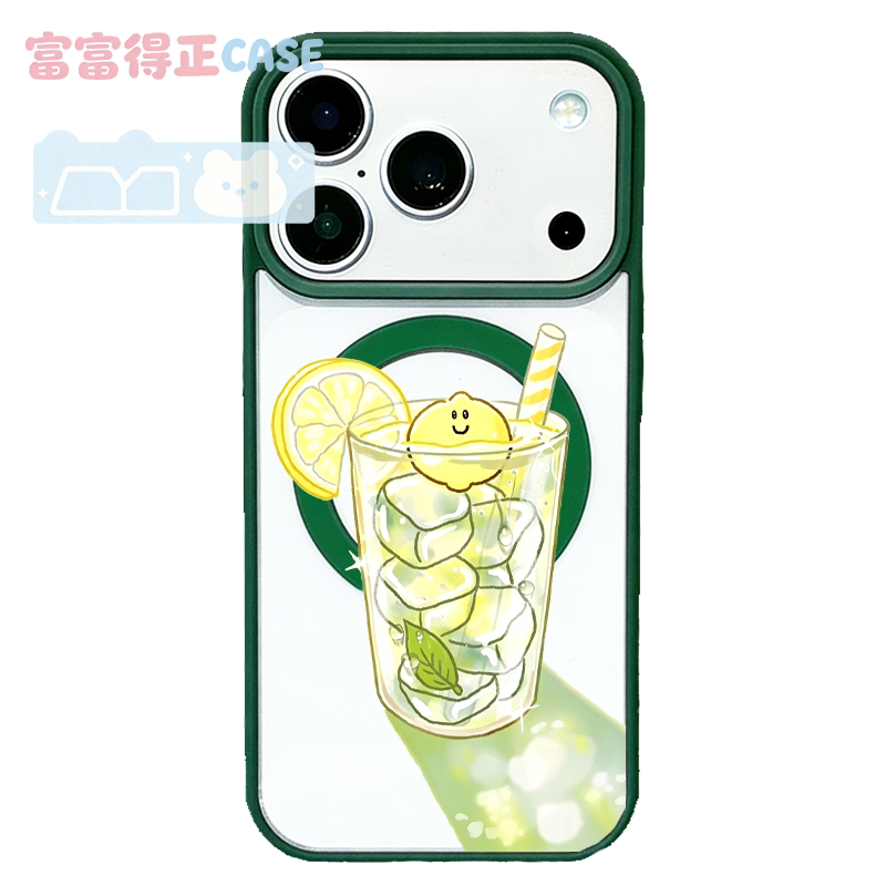 适用于苹果17promax三星联名Second Morning柠檬手机壳16EMagsafe弱磁吸15Pro亚克力14Pro苹果11柠檬茶