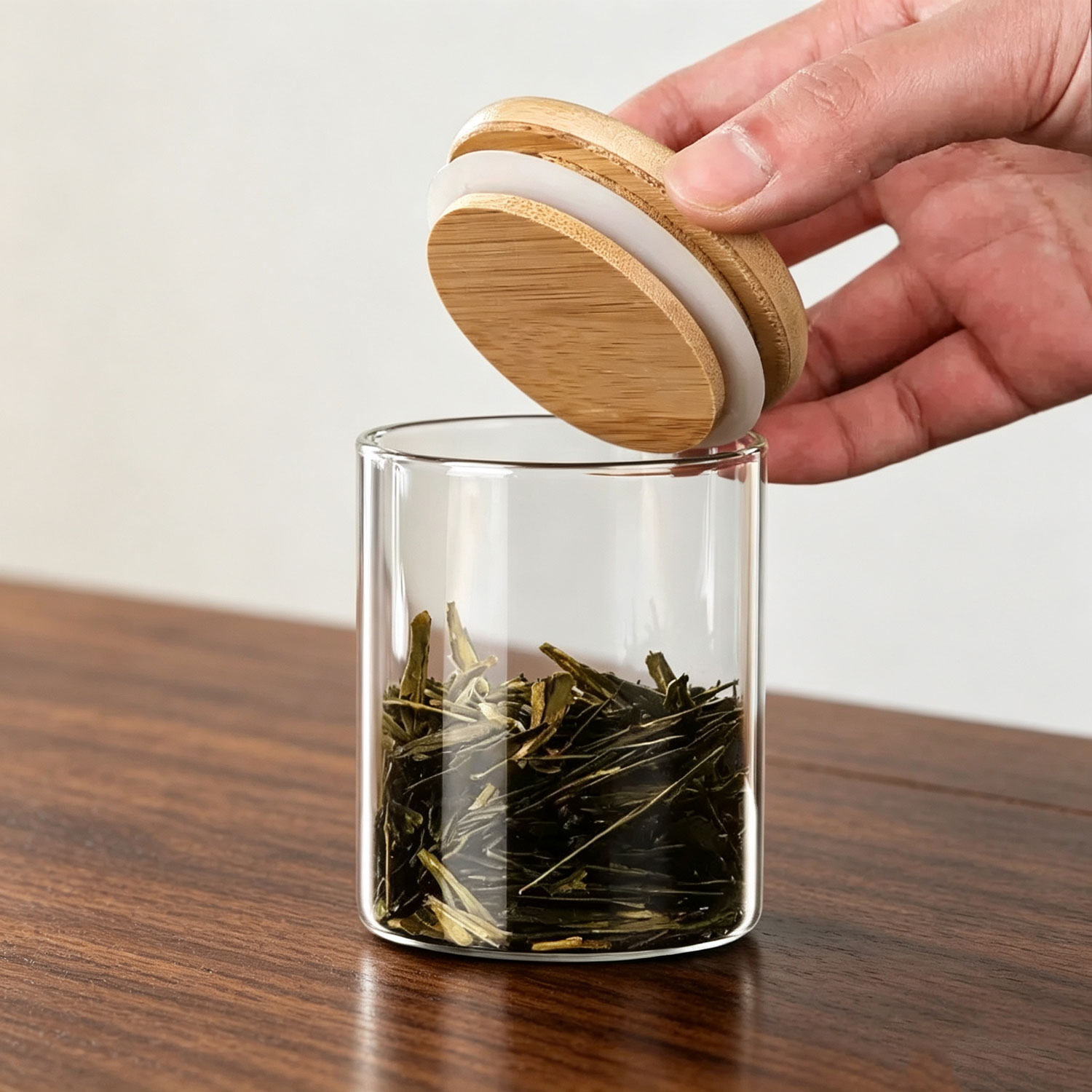 玻璃茶叶罐密封罐透明小瓶子小号储物罐花茶罐红茶收纳储存罐茶罐