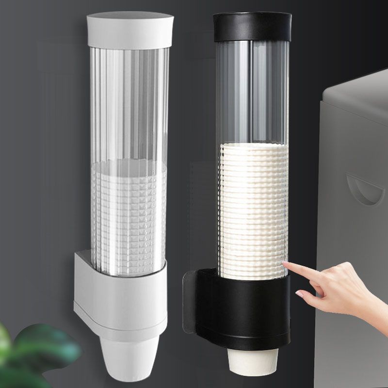 一次性水杯架免打孔壁挂纸杯架自动取杯器饮水机杯子架纸杯收纳架