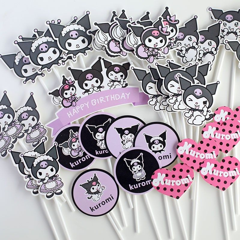 库洛米系列卡通儿童生日蛋糕装饰甜品台布置插件贴纸推推乐黑紫色,节庆用品/礼品,节日装扮用品,淘宝优惠券,粉丝福利购,淘宝优惠卷