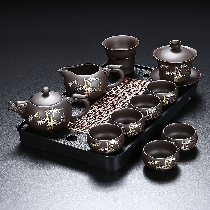 茶具套装2025新款泡茶专用轻奢高档紫砂茶壶茶杯盖碗整套龙壶送礼