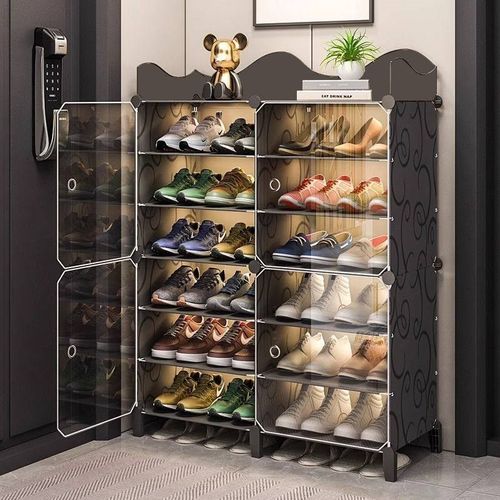 简易鞋柜出租屋卧室鞋架子多层门口家用组装网红收纳鞋盒客厅防尘