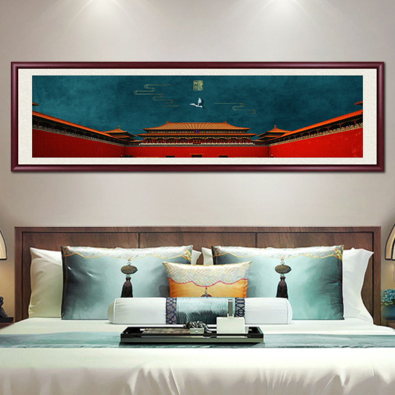 卧室床头挂画客厅装饰画喜上眉梢花鸟中堂画新中式沙发背景墙壁画,家居饰品,国画,淘宝优惠券,粉丝福利购,淘宝优惠卷