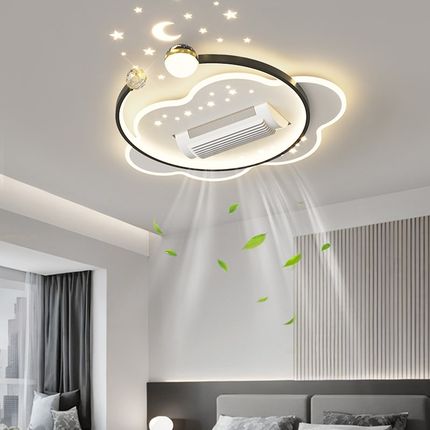 2025新款客厅吸顶灯现代简约大气隐形无叶风扇灯led灯具全屋组合