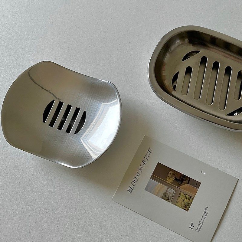 家用304不锈钢肥皂o盒皂碟洁面皂盒可滤水双层香皂盒子浴室卫生间