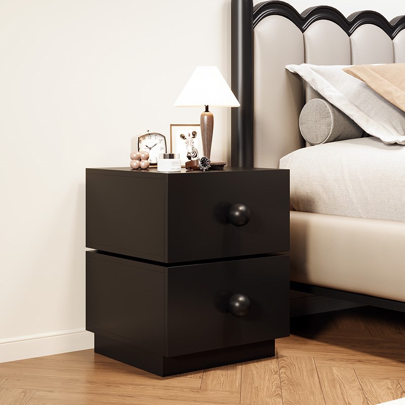 黑色床头柜d2025新款卧室家用床边窄柜30公分窄柜床头储物柜置物
