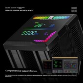 利民PA140数显版 6热管四路ARGB数显屏黑色K12性能风扇风冷散热器