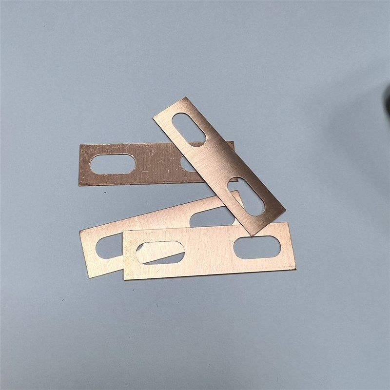 铜片桥架连接线槽接地紫铜片防静电跨接铜片6厘孔铜条M8线槽铜片