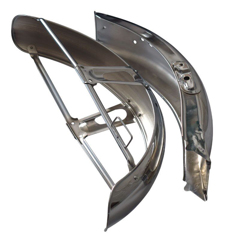 摩托车CG125珠江125沙板挡水板花猫CGA125前后挡泥板不锈钢加厚型