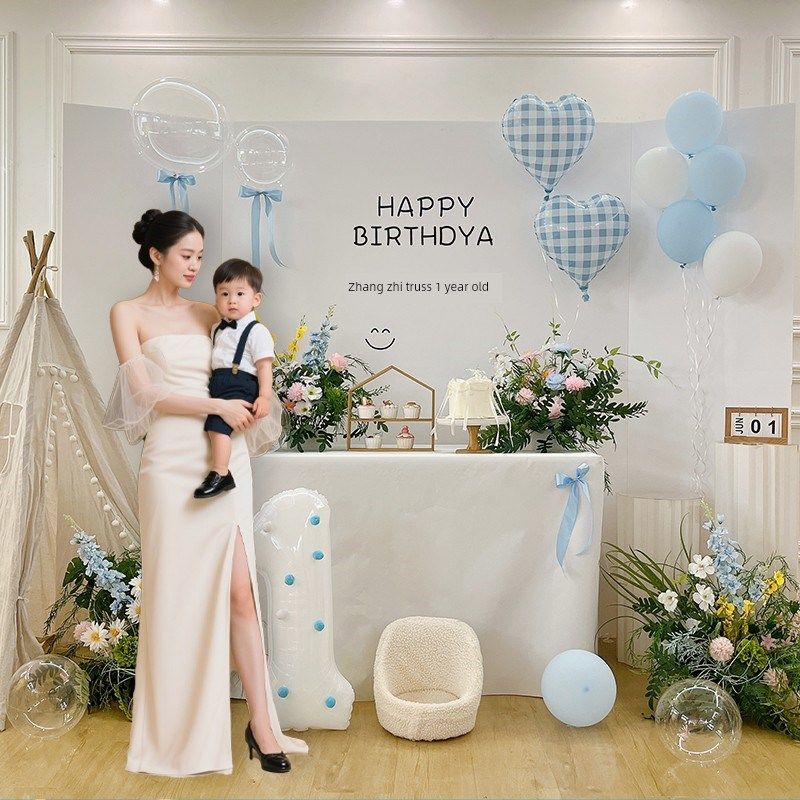韩式简约生日布置装扮背景墙KT板定制氛围拍照百天周岁抓周装饰,节庆用品/礼品,装扮布置套餐,淘宝优惠券,粉丝福利购,淘宝优惠卷