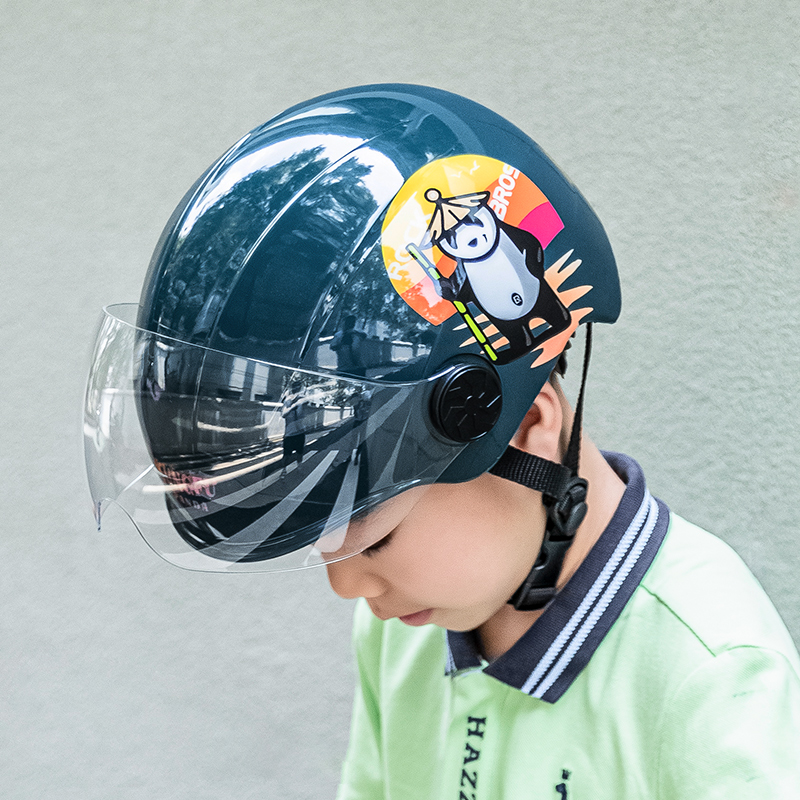 洛克兄弟儿童骑行头盔男女孩摩托车电动车半盔轮滑自行车安全帽