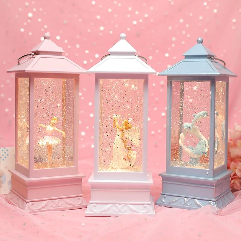 儿童音乐盒八音盒儿童可旋转水晶球女童女生女孩生日礼物摆件飘雪