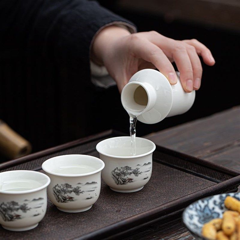 陶瓷温酒器家用二两烫酒壶热酒器暖酒白酒小酒杯中式酒具套件,餐饮具,温酒器,淘宝优惠券,粉丝福利购,淘宝优惠卷