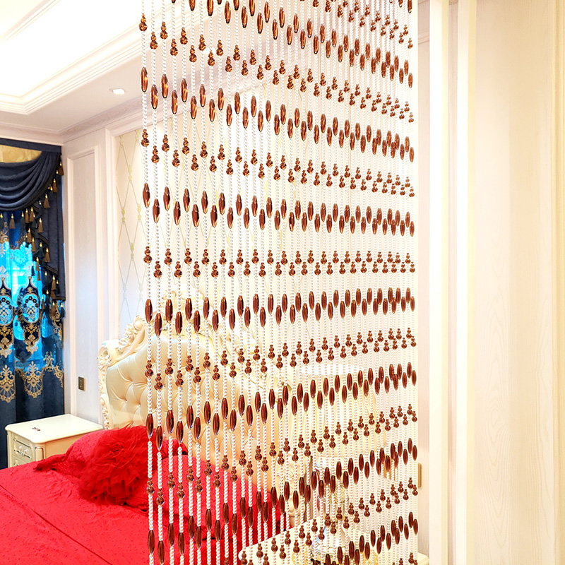 古拉成品帘水晶珠帘门帘风水帘水晶帘珠帘葫芦客R厅玄关隔断帘007