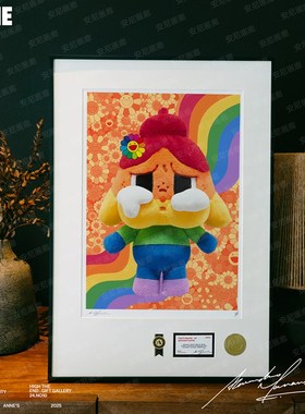 CRYBABY CHEER UP泰国限定彩虹花朵哭娃心碎女王潮流网红装饰画