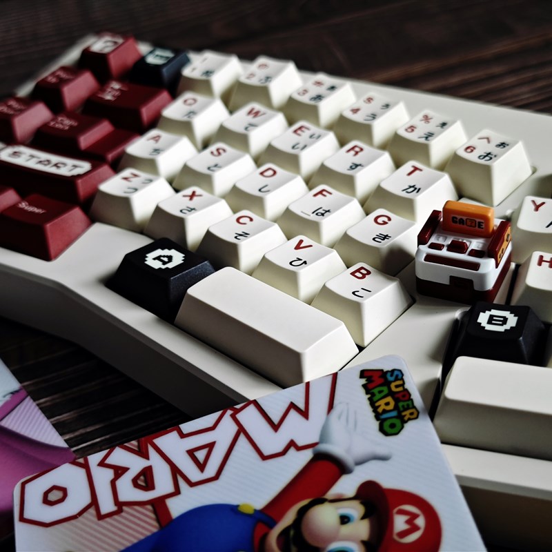 日当午红白机主题原厂高度PBT五面F热升华机械键盘键帽客制化全套