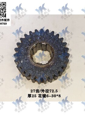 机床配件动力头单面铣齿轮挂轮直齿-21-27-32-39-44齿花键6-30x8