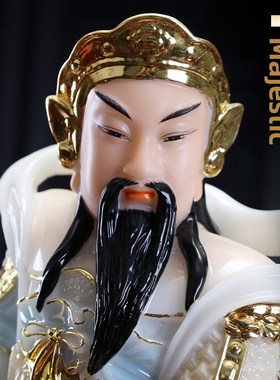 白色大理石真武神像宣武帝宣天上皇真武帝北极真武神尊客厅装饰