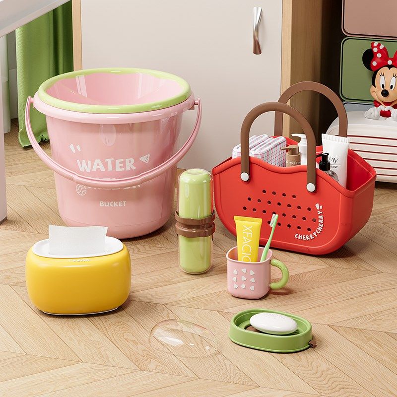 加厚手提水桶洗脸盆套装开学宿舍洗漱用品带盖学生住校储水桶,家庭/个人清洁工具,水桶,淘宝优惠券,粉丝福利购,淘宝优惠卷