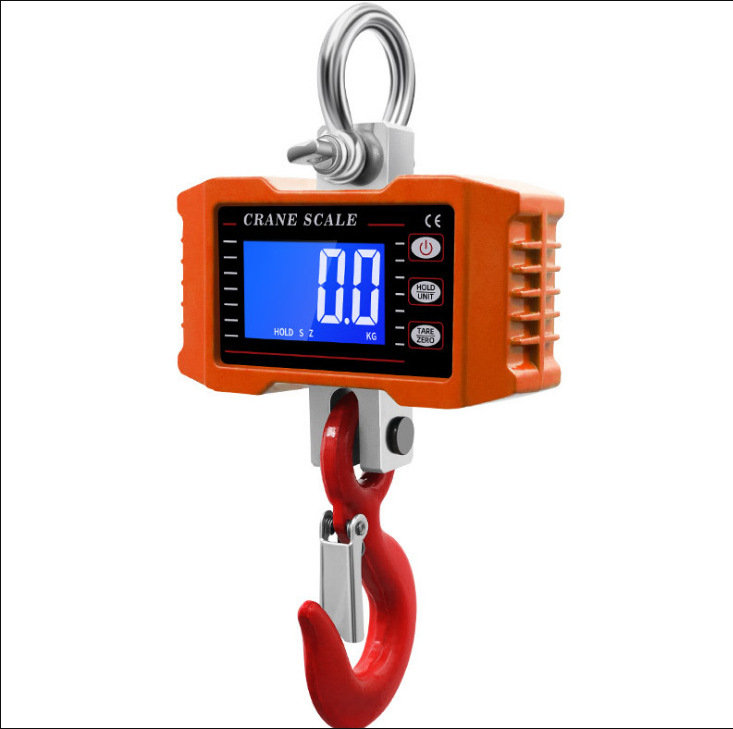厂家批发工业电子吊秤 1吨手提称 LCD显示 全视角度吊钩秤 电子秤
