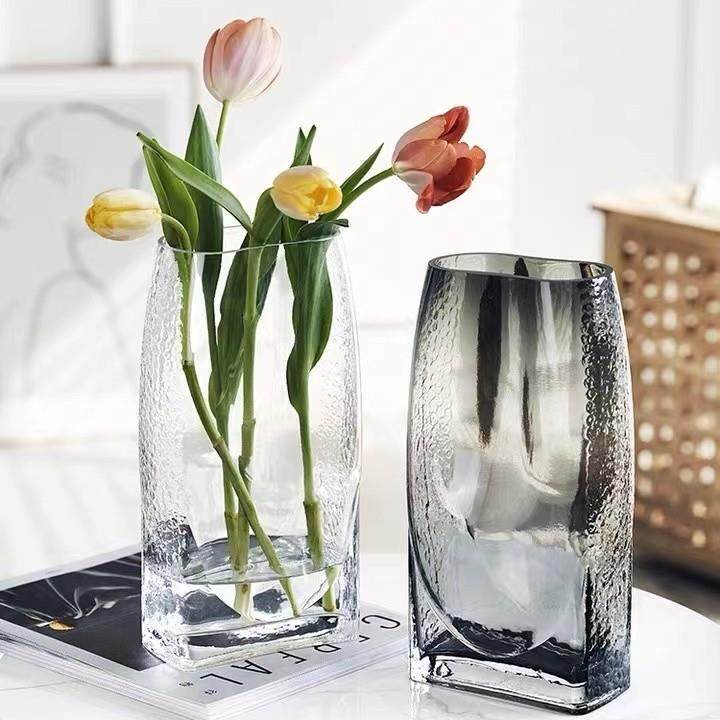 新款个性艺术扁口花瓶玻璃透明插玫瑰花水培客厅餐桌摆件样板间装,橡塑材料及制品,其他塑料制品,淘宝优惠券,粉丝福利购,淘宝优惠卷