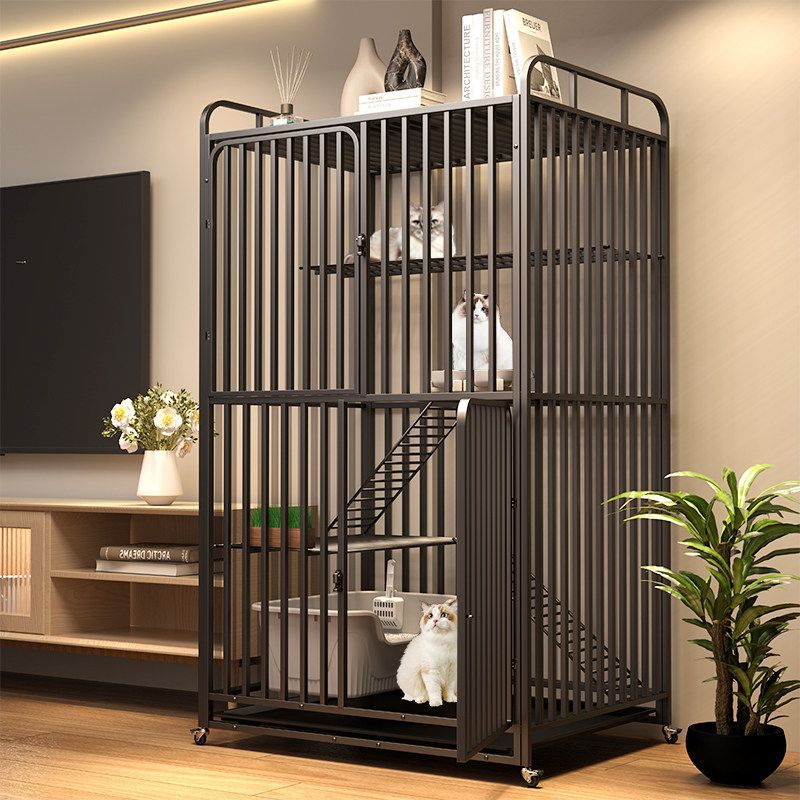 猫猫笼子家用室内猫别墅自由空间加粗加固方管猫咪屋舍窝猫空笼