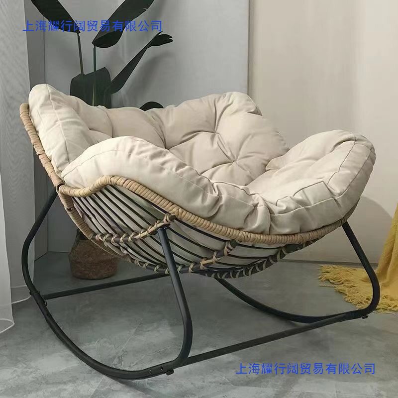 北欧懒人鸟窝椅单人懒人沙发休闲摇摇椅网红沙发藤椅单人沙发摇摇