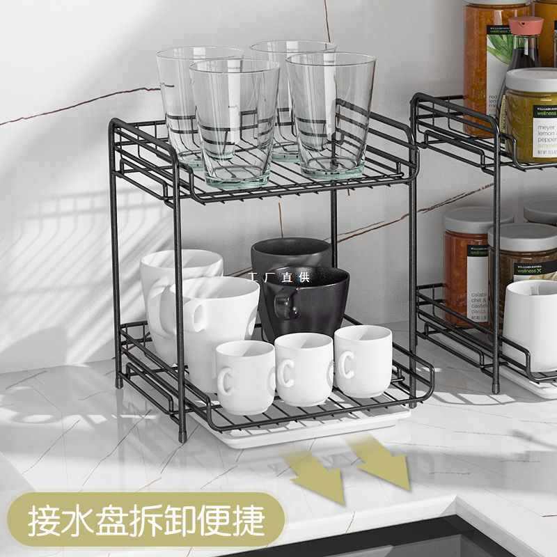 批发杯架杯子收纳置物架橱柜内水杯沥水倒挂茶杯茶具餐桌玻璃杯柜