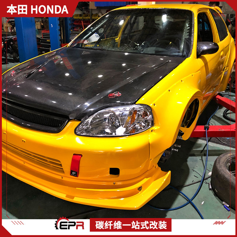 适用本田Civic思域 Type R EK9改装纤维全套 前后宽体MM款 大包围