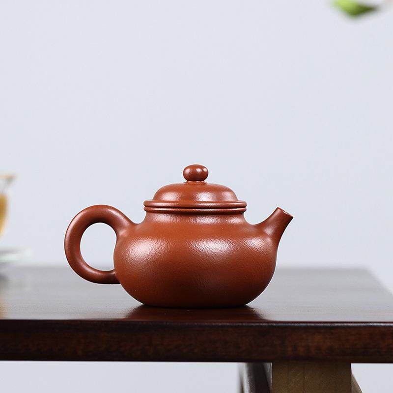 纯全手工原矿朱泥宜兴紫砂茶壶传统容天壶小品泡茶壶办公家用茶具