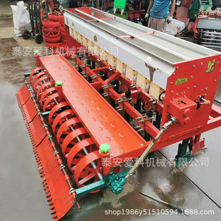 河北6行小麦旋播施肥一体机黄豆水稻小麦宽幅条播机镇压笼配套