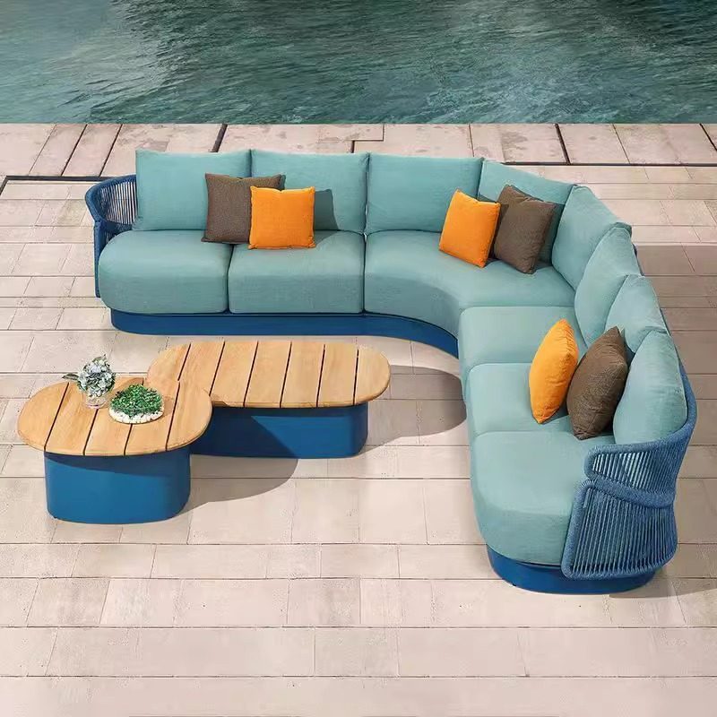 户外藤编沙发别墅庭院露天阳台柚木茶几创意休闲家具组合简约现代,鲜花速递/花卉仿真/绿植园艺,其它园艺用品,淘宝优惠券,粉丝福利购,淘宝优惠卷