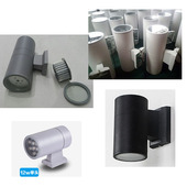 LED圆形双头 壁灯外壳 18W24W 单头户外2 9W12W