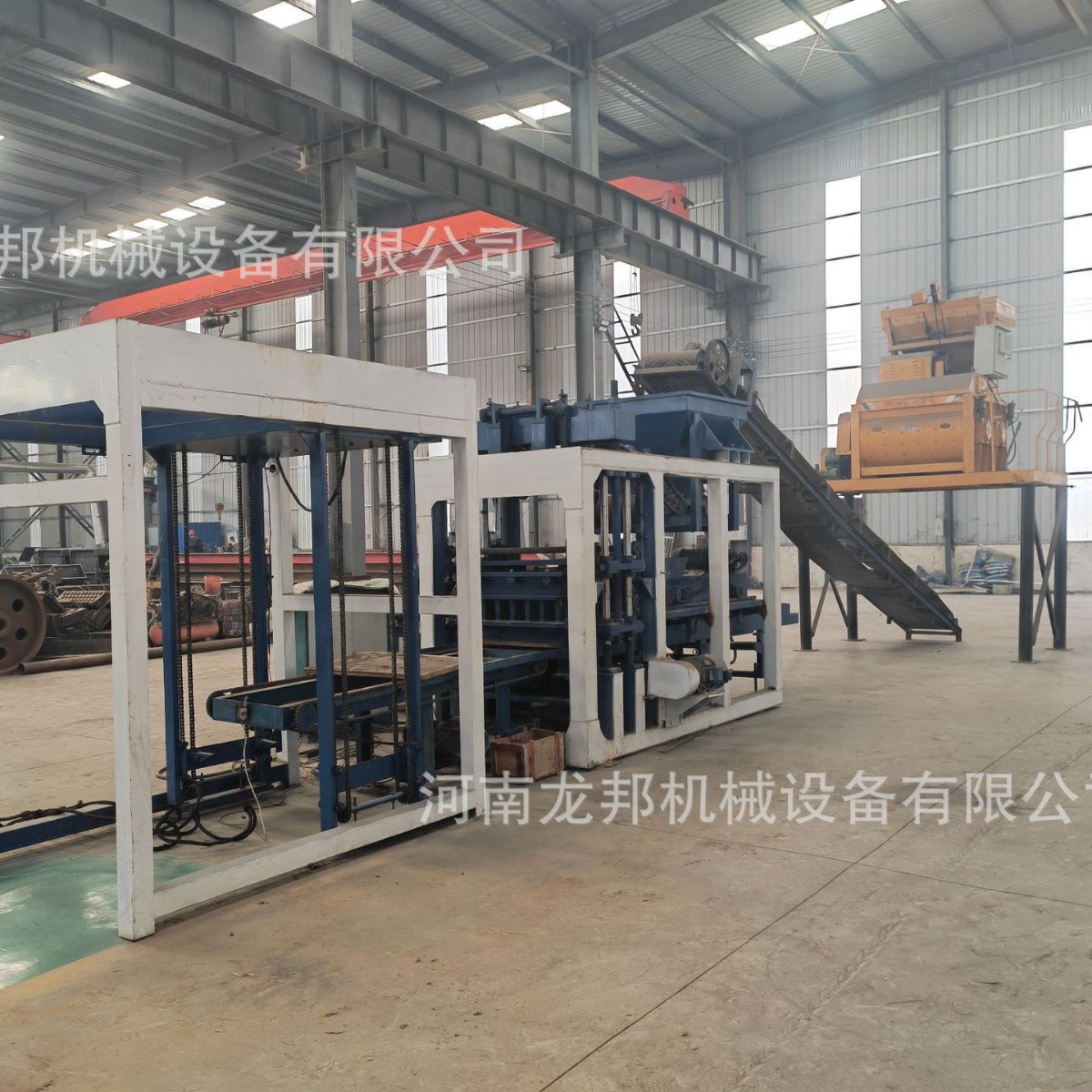 出口非洲6-15全自动水泥砖机空心砌块成型机全自动制砖生产线