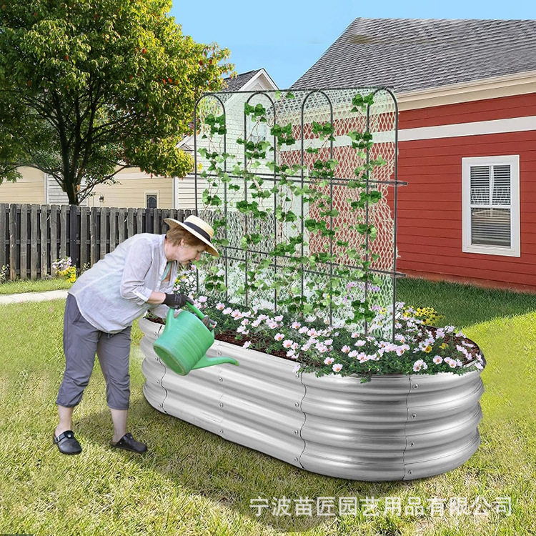 厂家直供户外花园种植床攀爬植物黄瓜架子菜园种植园格子架