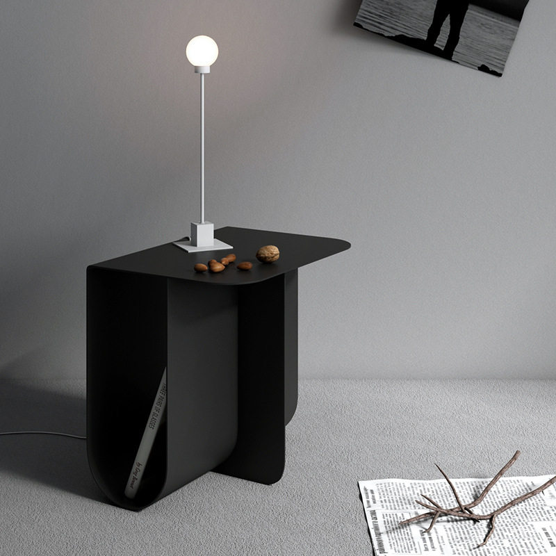 轻奢金属床头柜不锈钢现代简约沙发小边几客厅卧室床边置物角几架